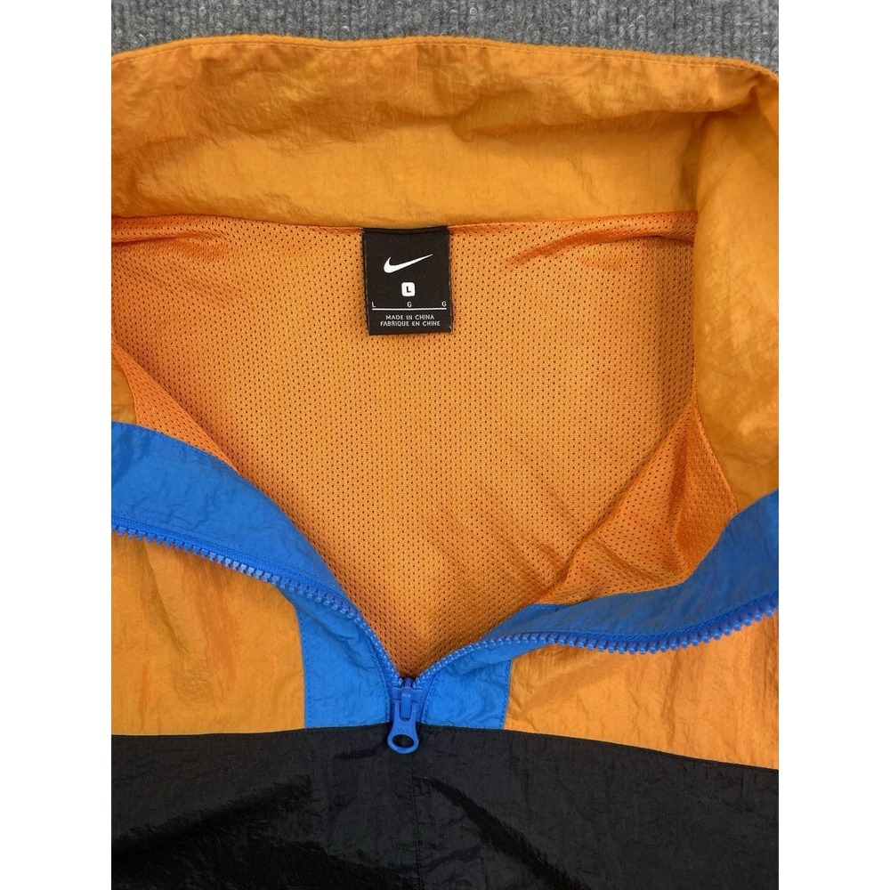Vintage Nike Flight Jacket Men's L Orange  Multi Color Quarter Zip Basketball - Picture 5 of 10